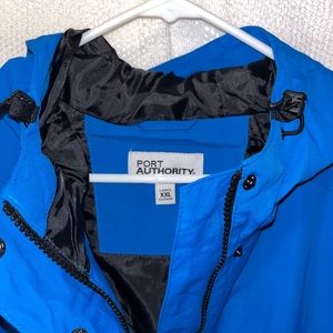 Port Authority Ladies Cascade Waterproof Jacket Size 2X Imperial Blue/Black NWOT